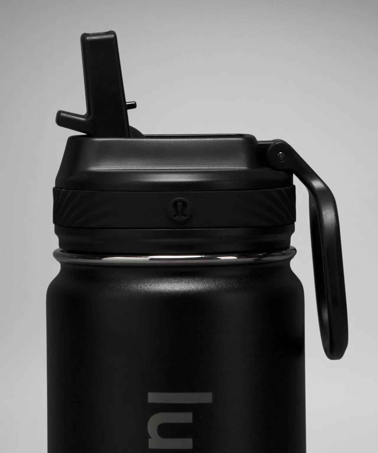 Lululemon Back to Life Sport Bottle 18oz Straw Lid  -  Black