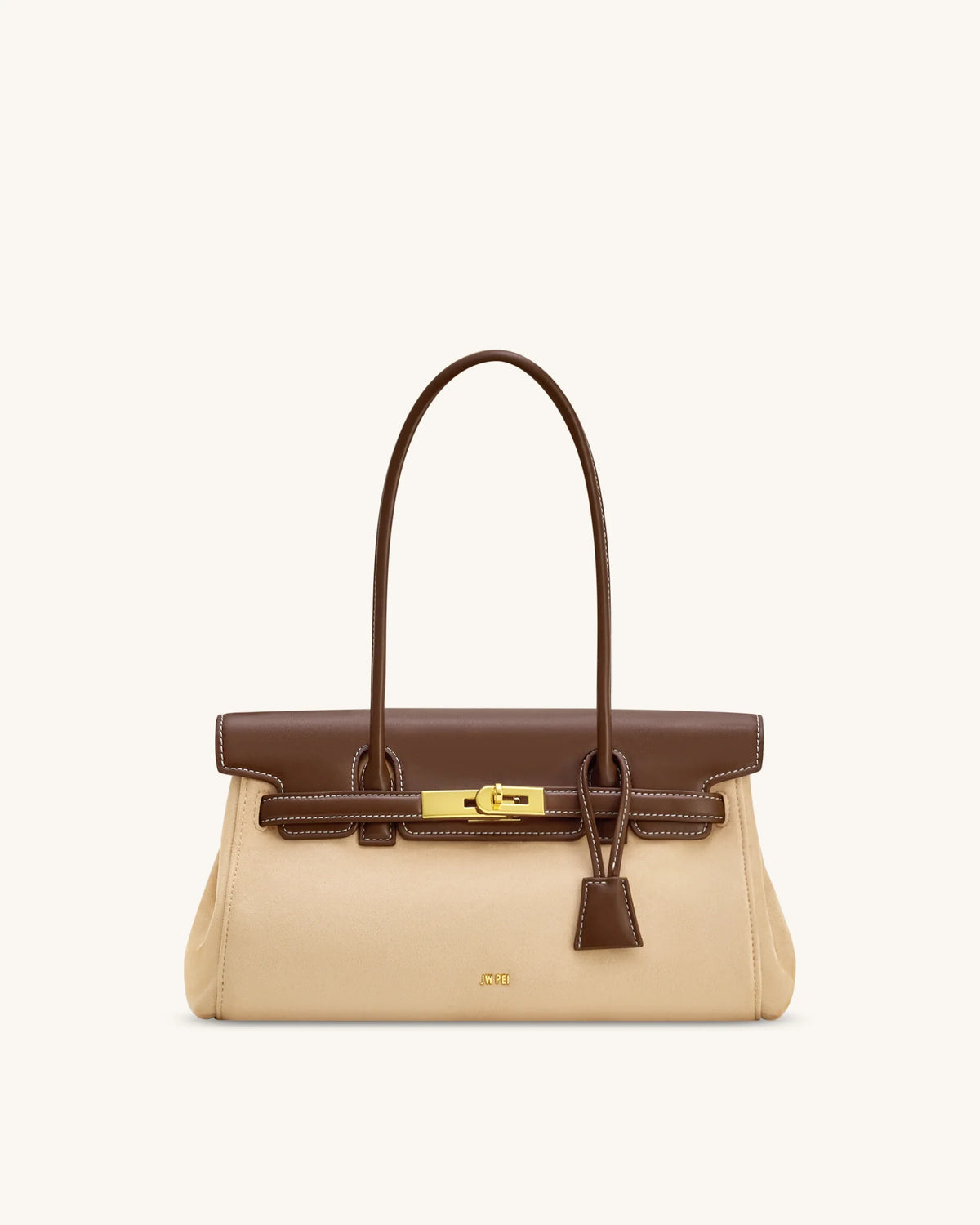 JW PEI Yara Faux Suede Shoulder Bag - Dark Brown