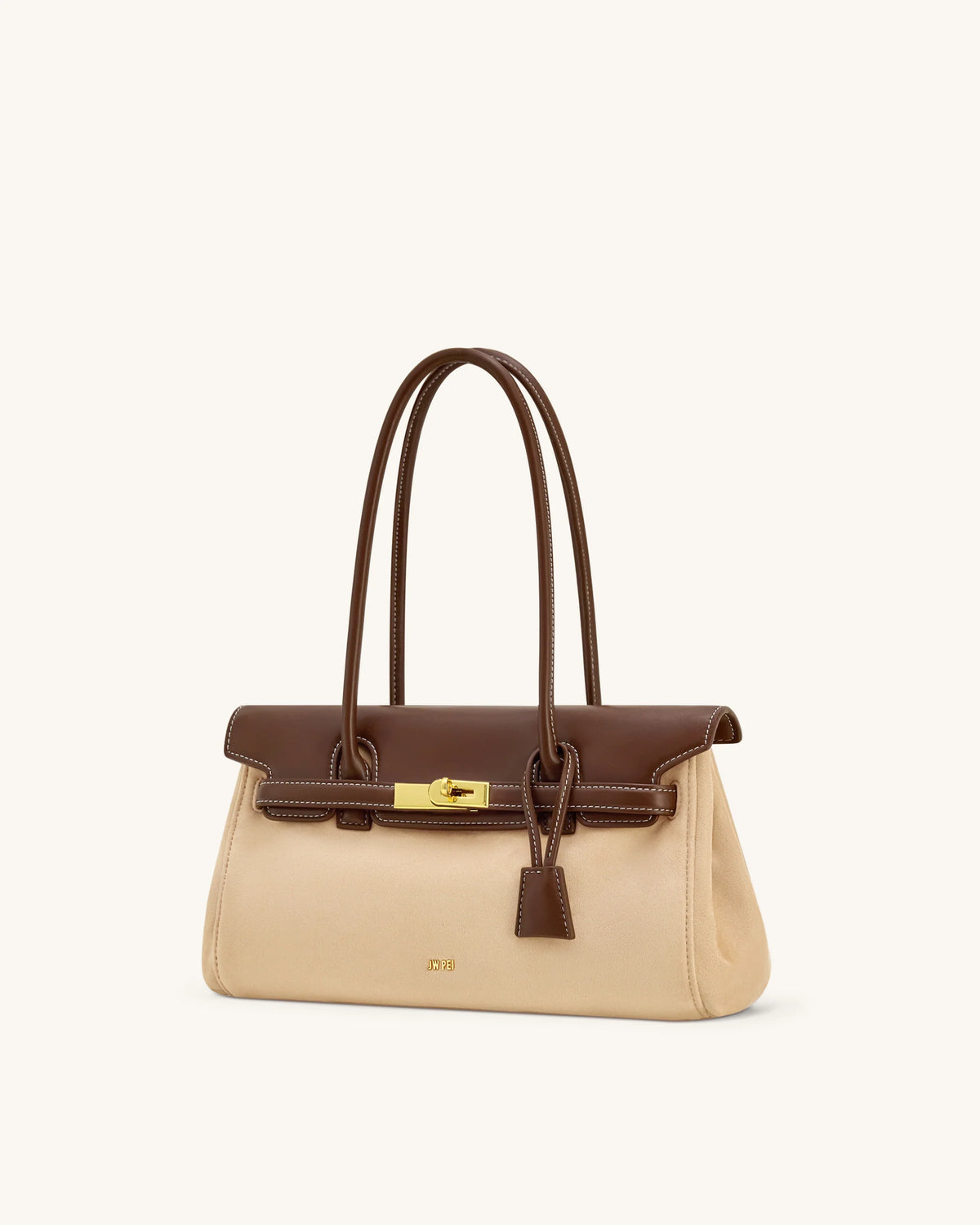 JW PEI Yara Faux Suede Shoulder Bag - Dark Brown