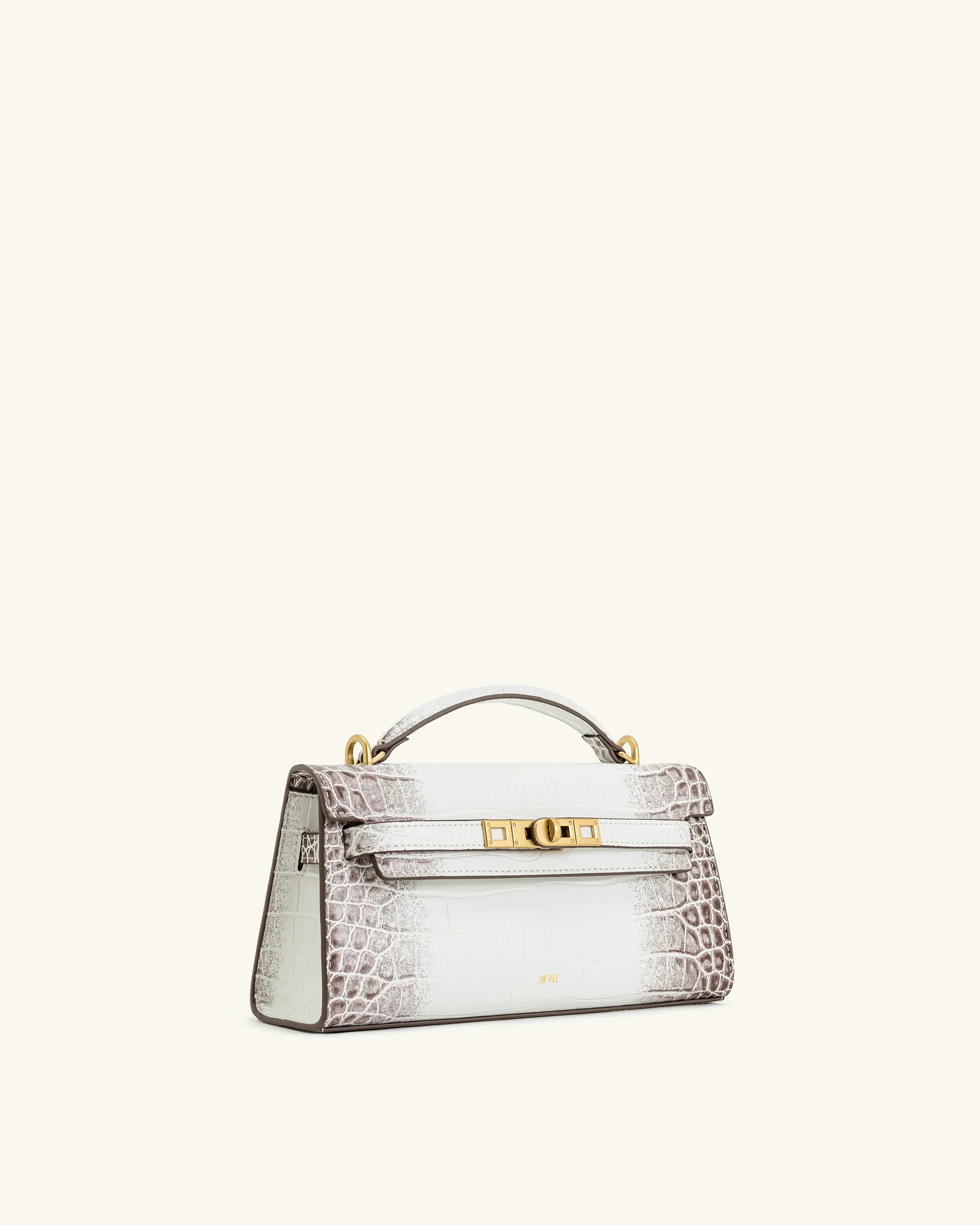 JW PEI Noor Top Handle Bag - White Croc