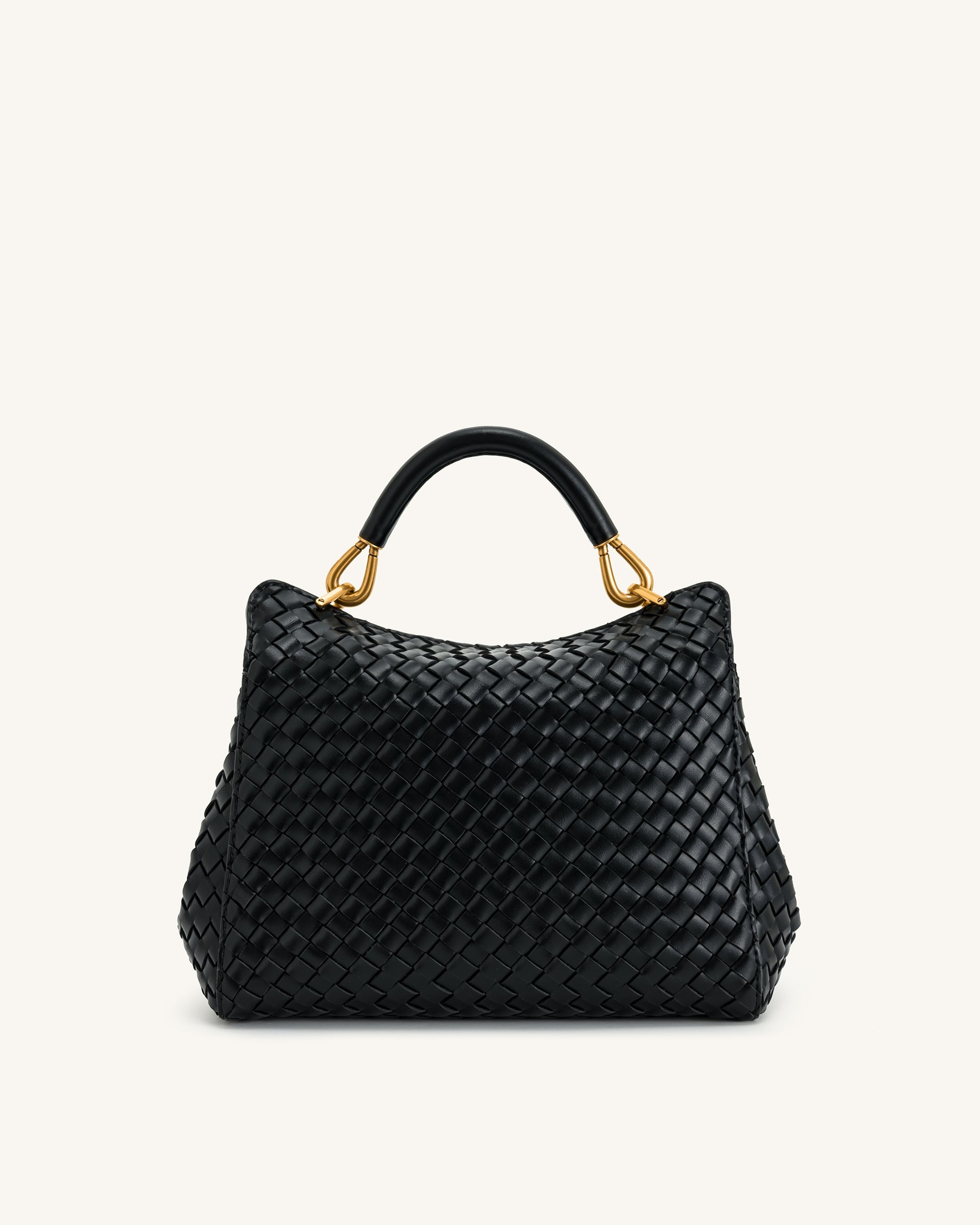 JW PEI Lucia Classic Top Handle Woven Bag - Black – Kanadadan Kapına