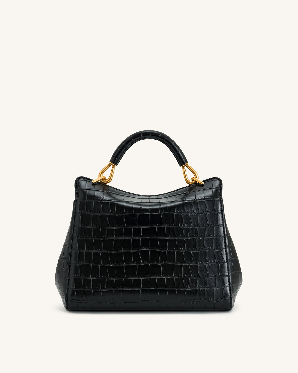 JW PEI Lucia Classic Top Handbag - Black Croc