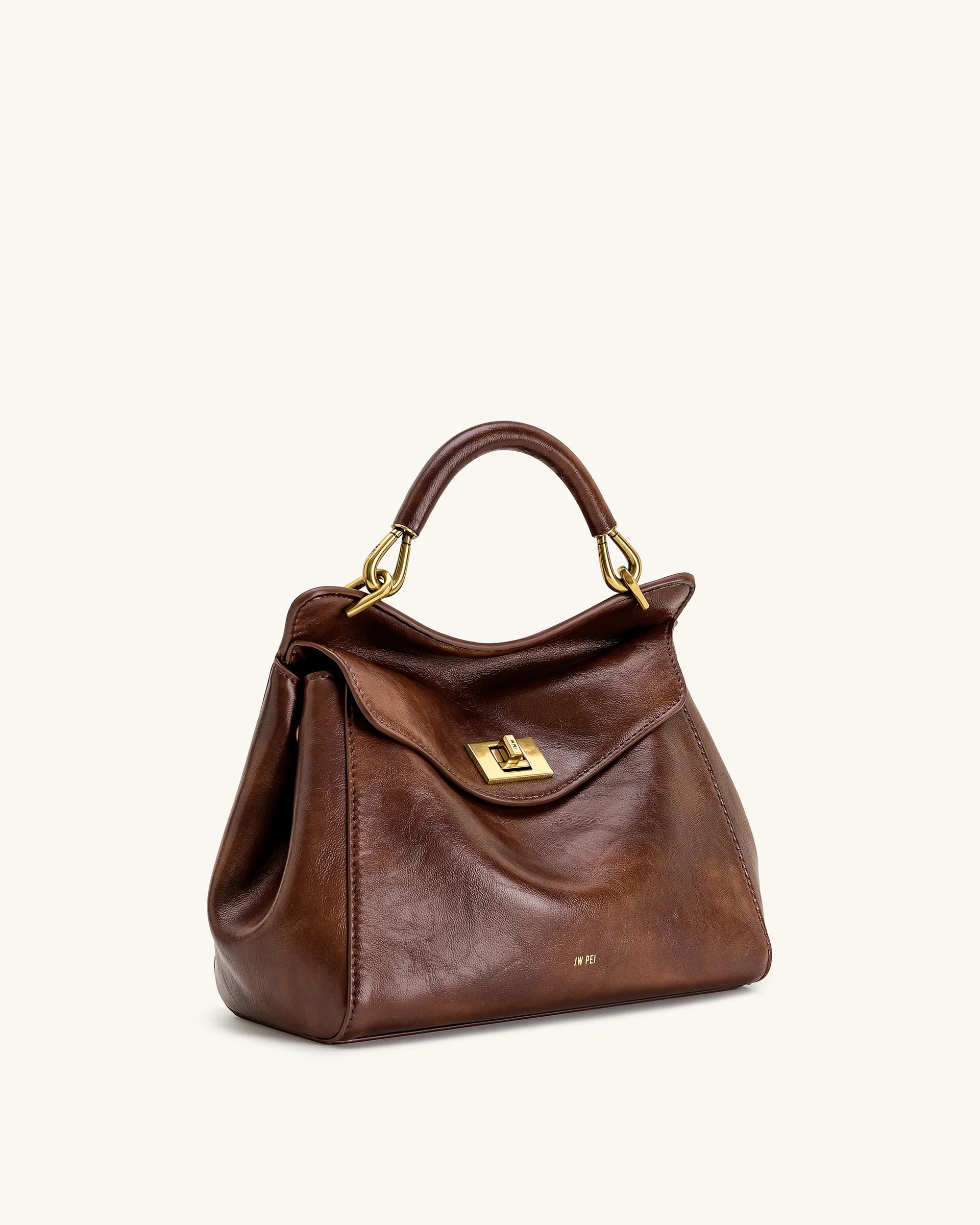 JW PEI Lucia Classic Top Handle Bag - Coffee Brown
