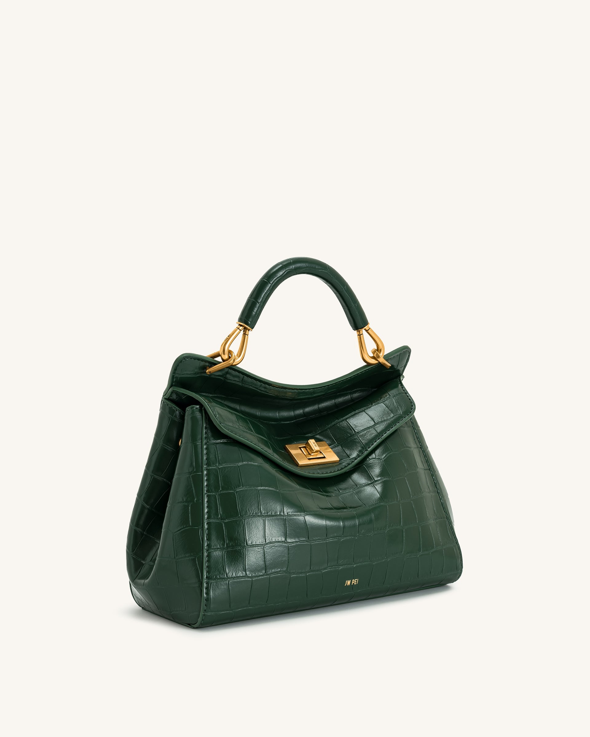 JW PEI Lucia Classic Top Handbag - Green Croc