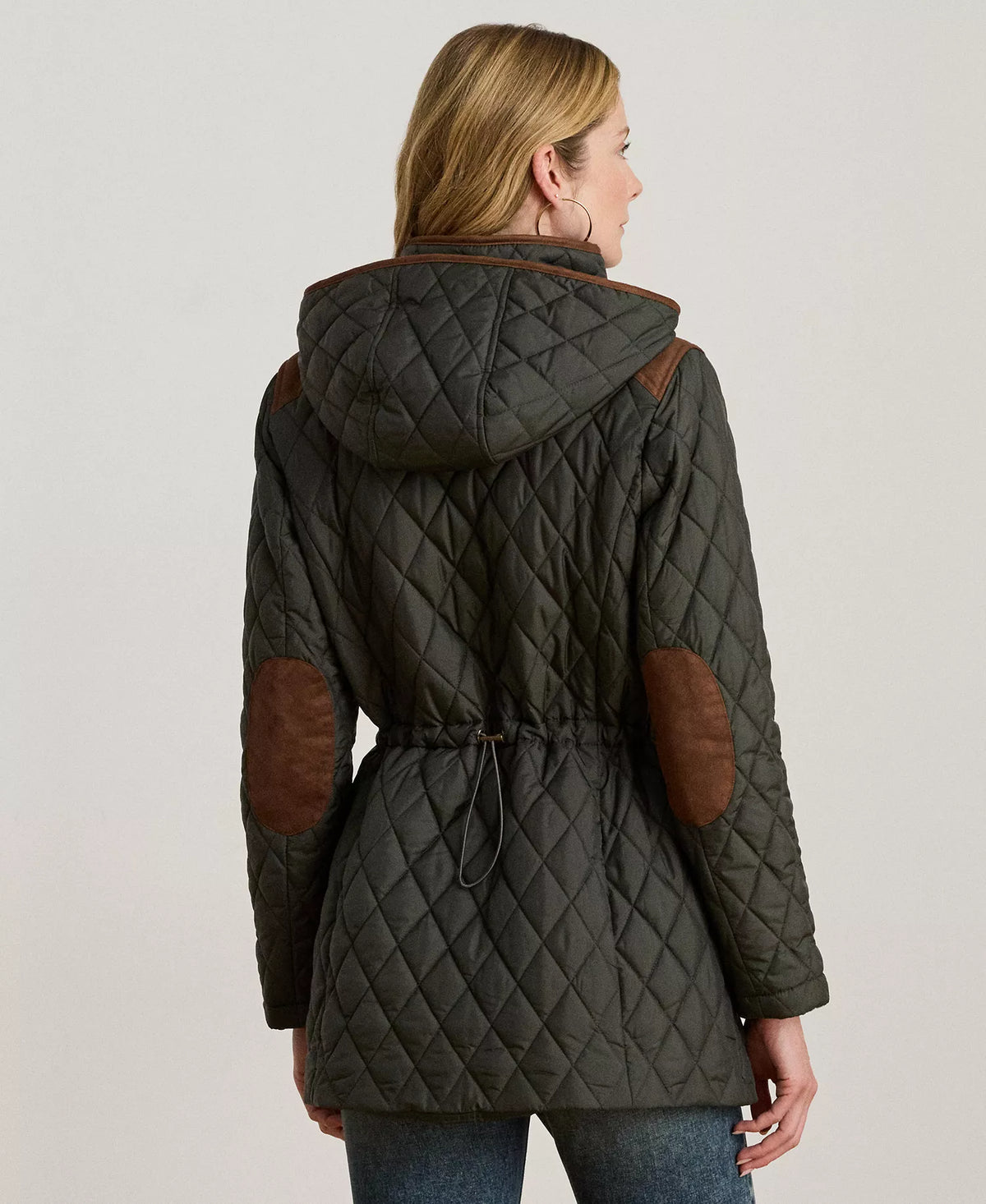 Ralph Lauren Women's Hooded Anorak Quilted Coat- Litchfield Loden