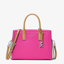 Michael Kors Laila Medium Color-Block Leather Satchel-RASPBERRY MULTI