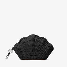 Michael Kors Shelly Rattan Clutch-BLACK