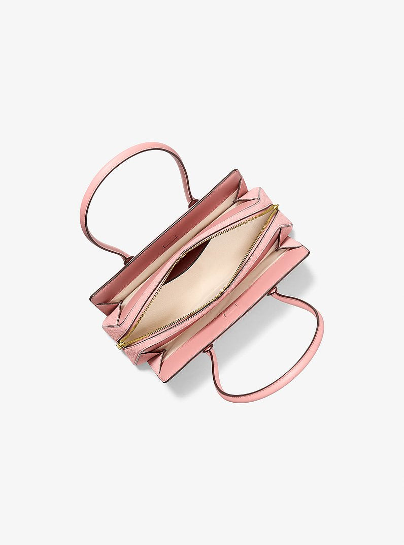 Michael Kors Laila Small Suede Shoulder Bag-PRIMROSE