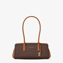 Michael Kors Laila Small Signature Logo Shoulder Bag-BRN/ACORN