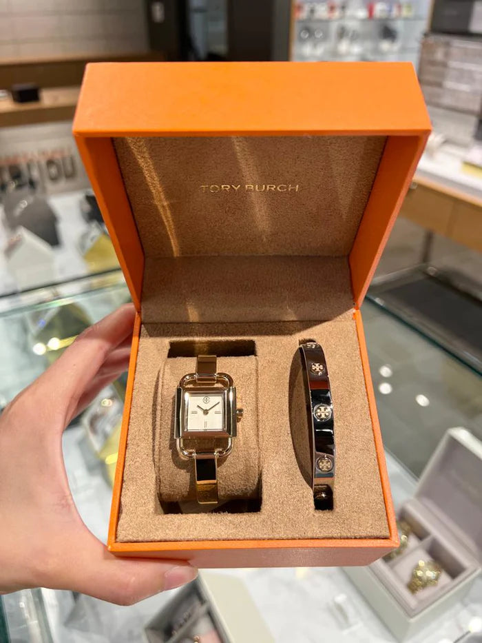Tory Burch TBW7257 Phipps Watch Gift Set Two-Tone Stainless Steel - HEMEN TESLİMDE