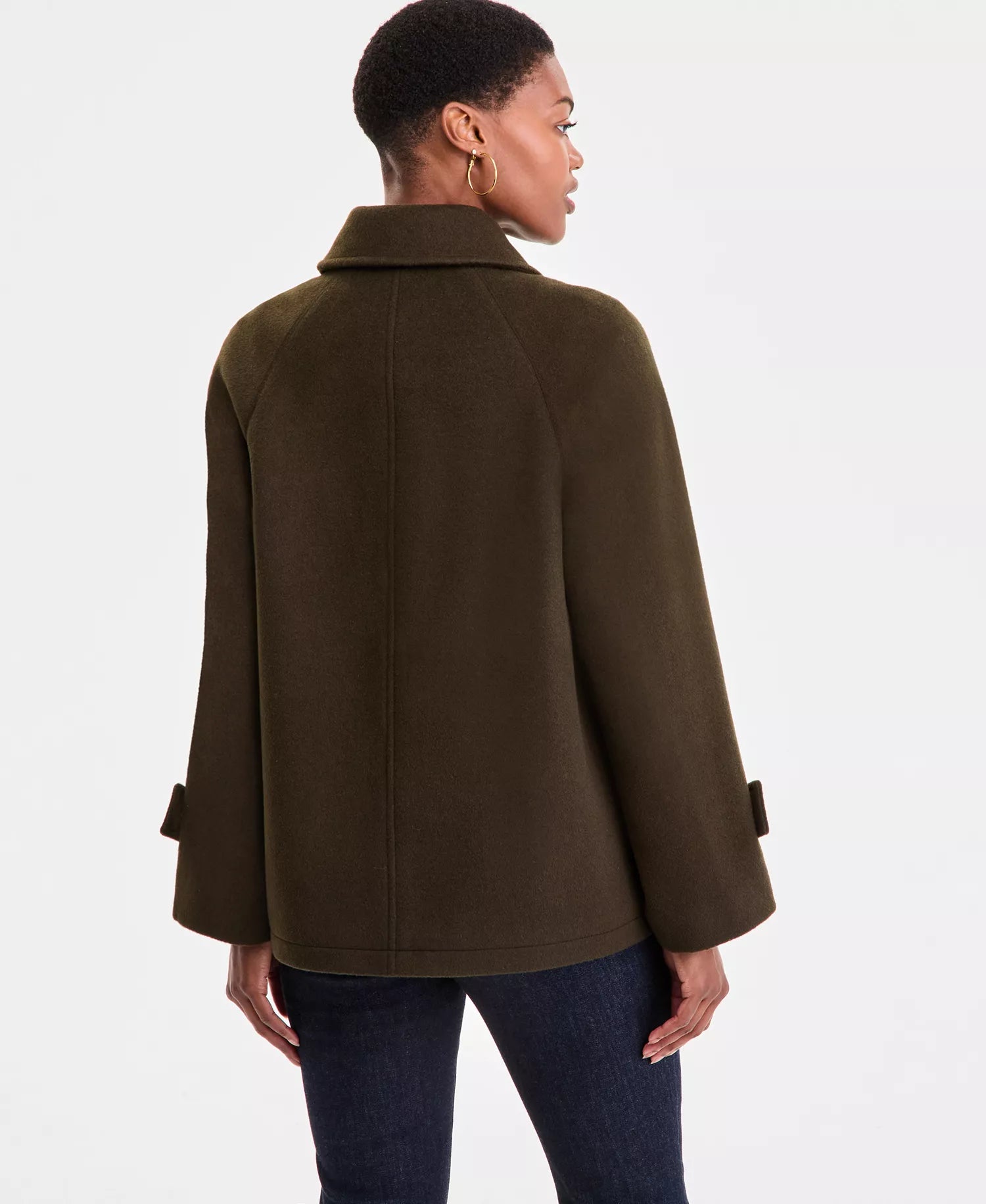 Michael Kors Women's Collared Button-Front Coat 1-Ivy