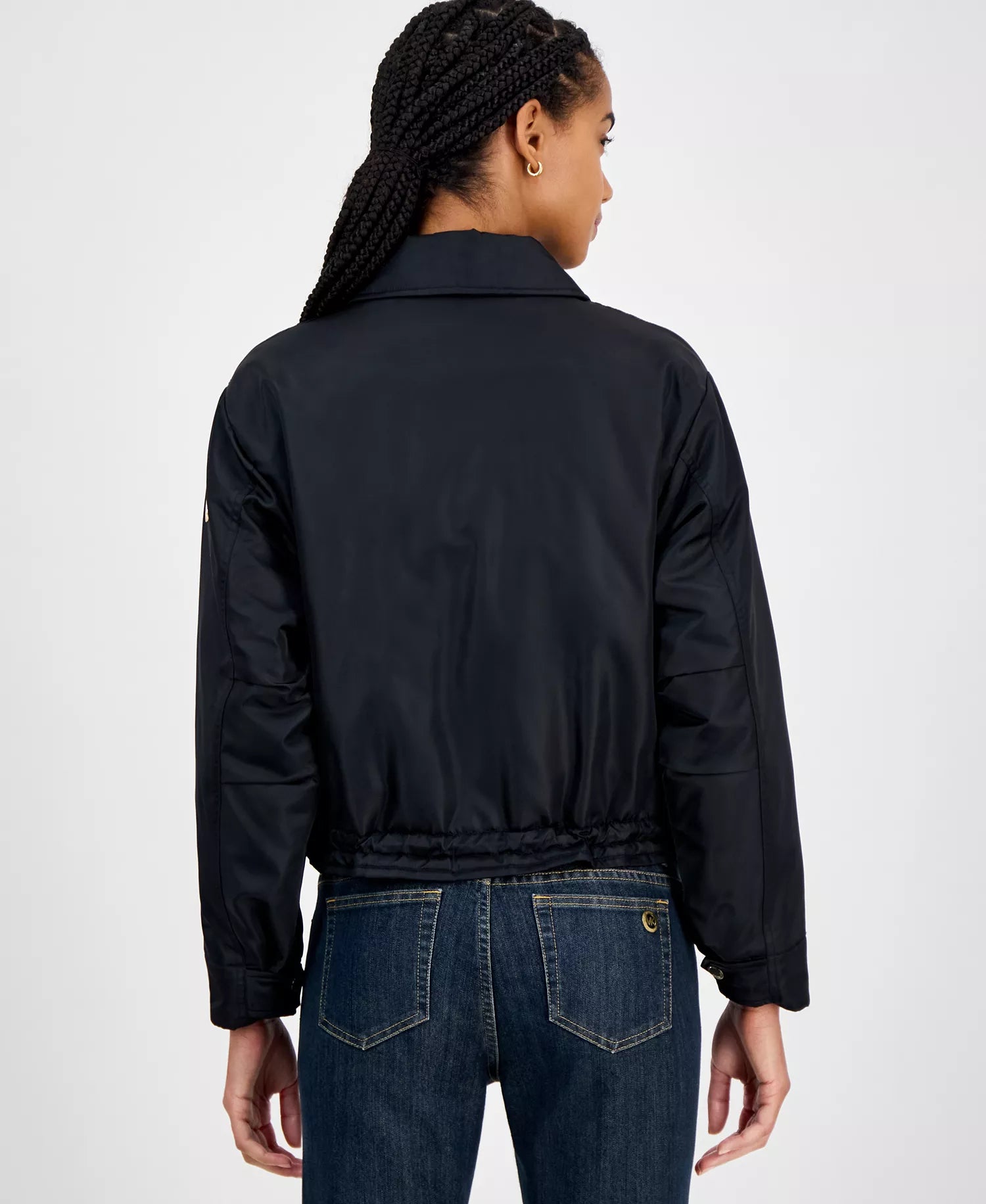 Michael Kors MICHAEL Women's Reversible Bomber Barn Jacket-Black