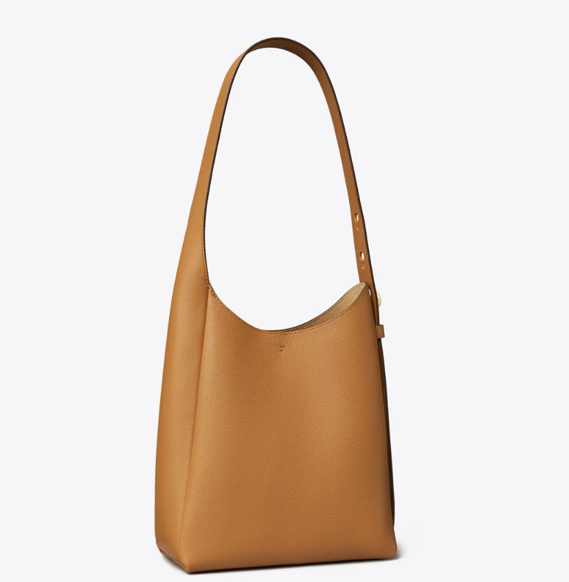 TORY BURCH SMALL ROMY HOBO BAG - TIRAMISU
