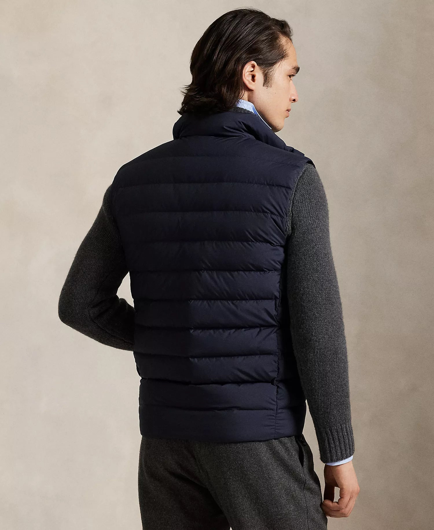 Ralph Lauren Men's The Colden Packable Matte Vest-Collection Navy