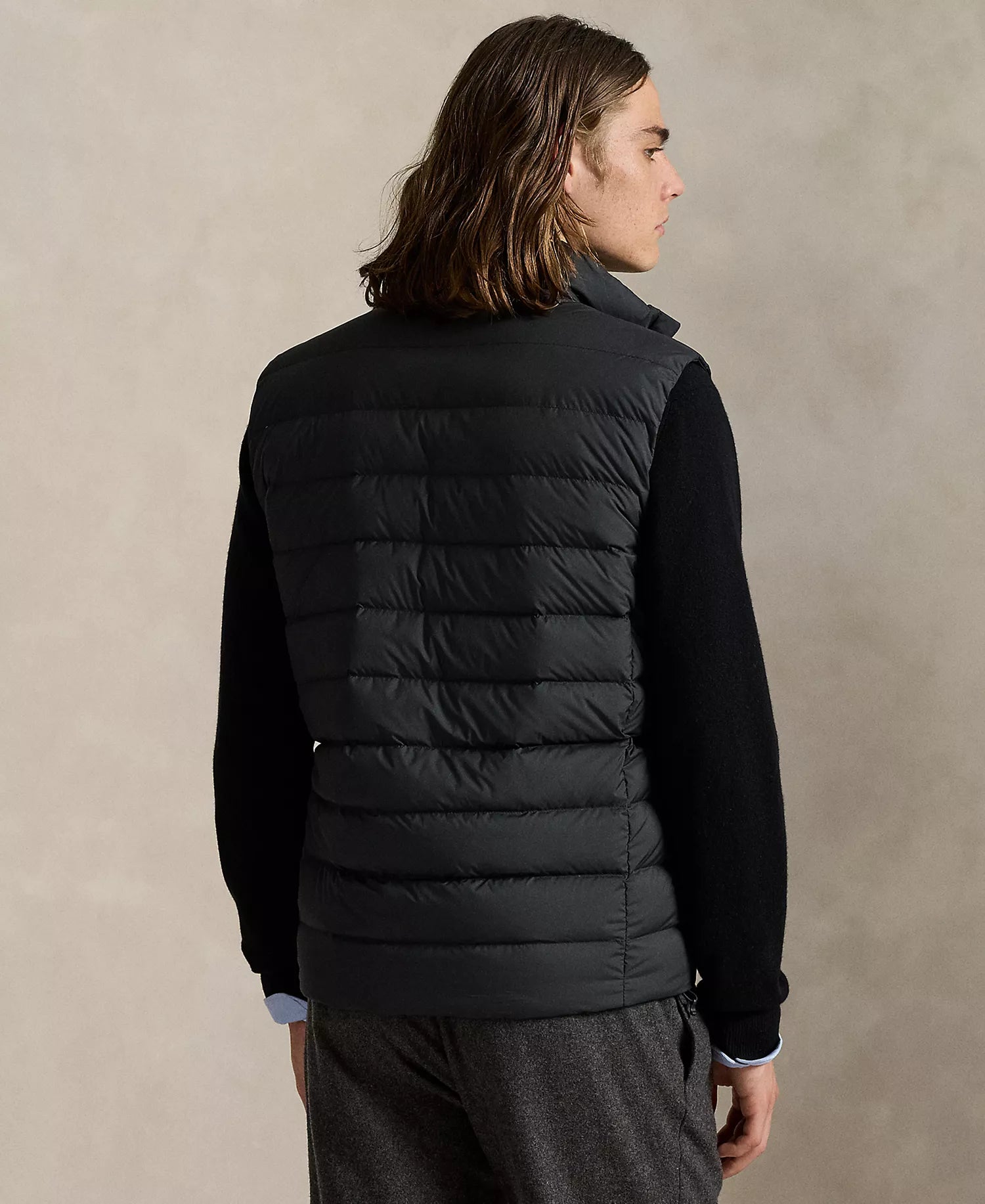 Ralph Lauren Men's The Colden Packable Matte Vest-Polo Black