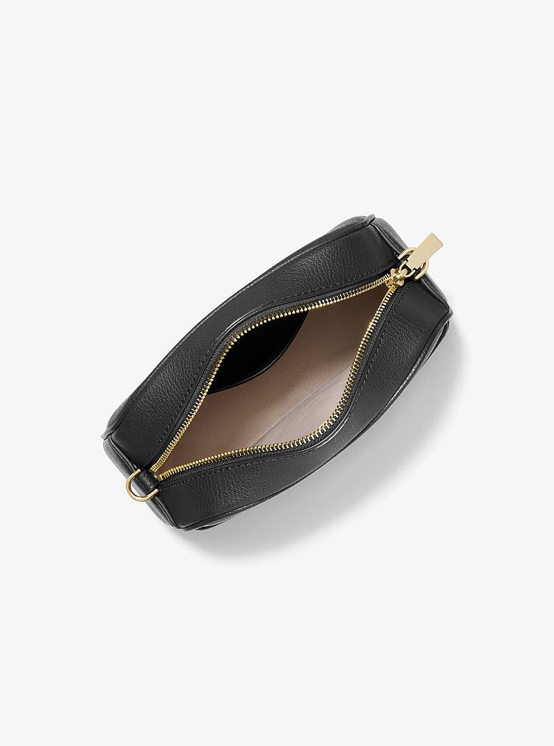 Michael Kors Jet Set Small Leather Camera Crossbody Bag-BLACK