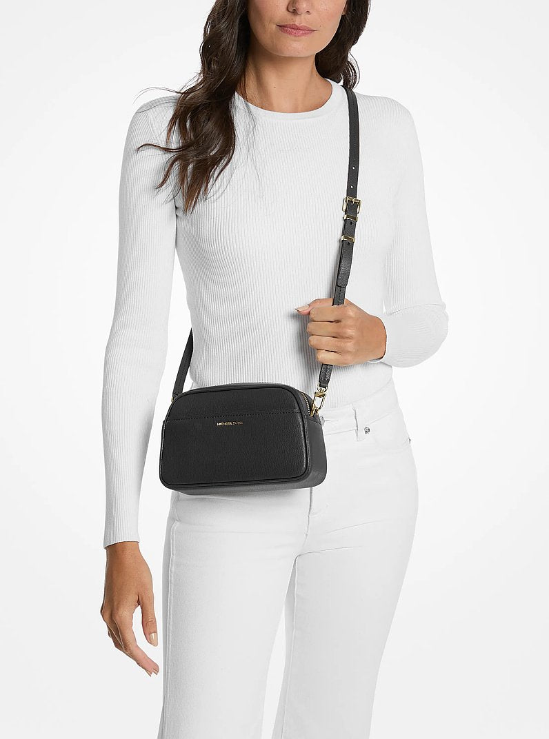 ネット　クロスCT Michael Kors Jet Set Small Leather Camera Crossbody Bag-BLACK
