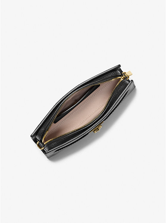 Michael Kors Hamilton Moderne Extra-Small Leather Convertible Crossbody Bag-BLACK