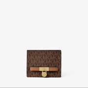 Michael Kors Hamilton Moderne Small Signature Logo Wallet- BRN/ACORN