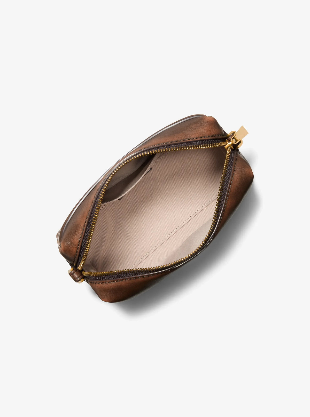 Michael Kors Bryant Small Leather Convertible Crossbody Bag- CHOCOLATE