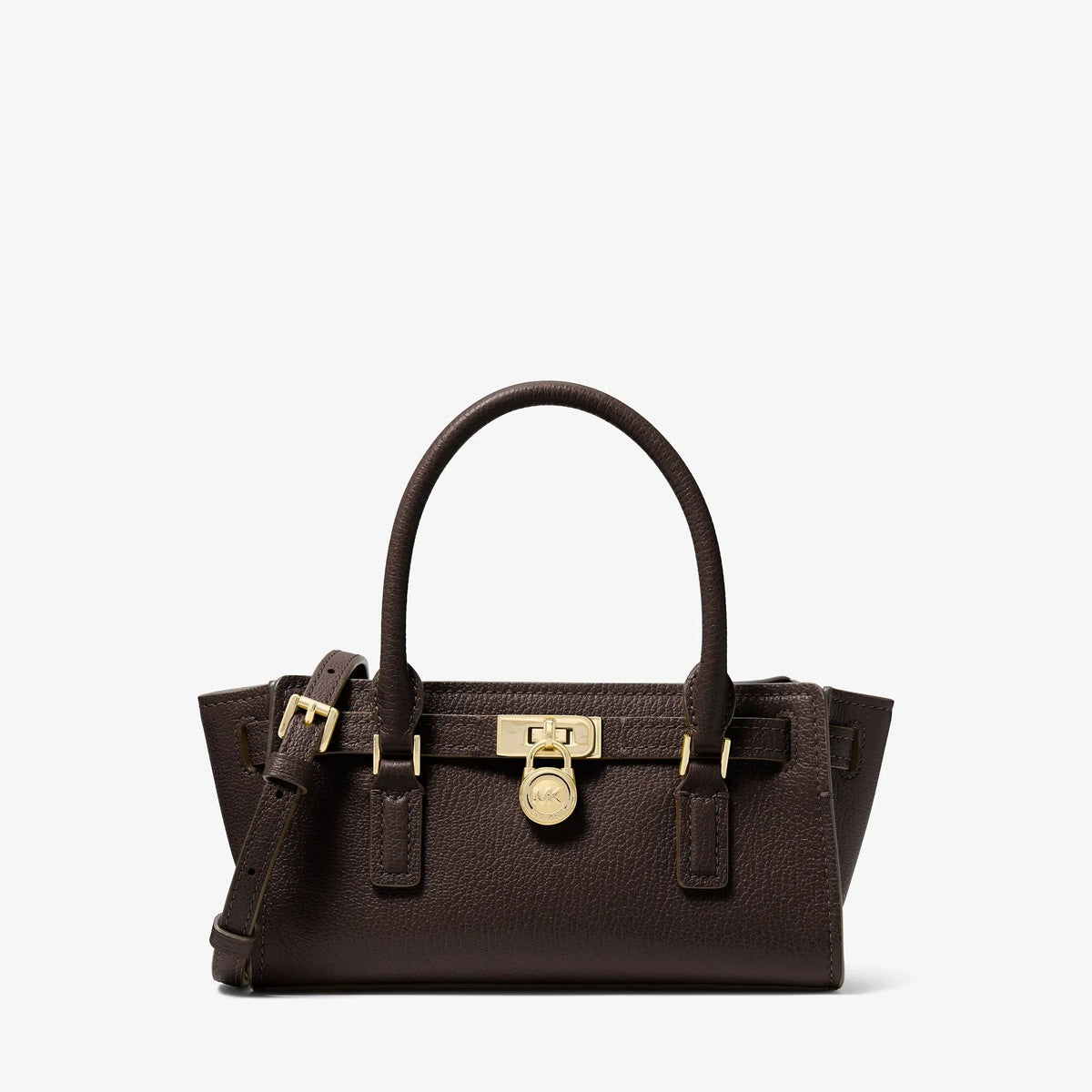Michael Kors Hamilton Moderne Extra-Small Leather Crossbody Bag-CHOCOLATE