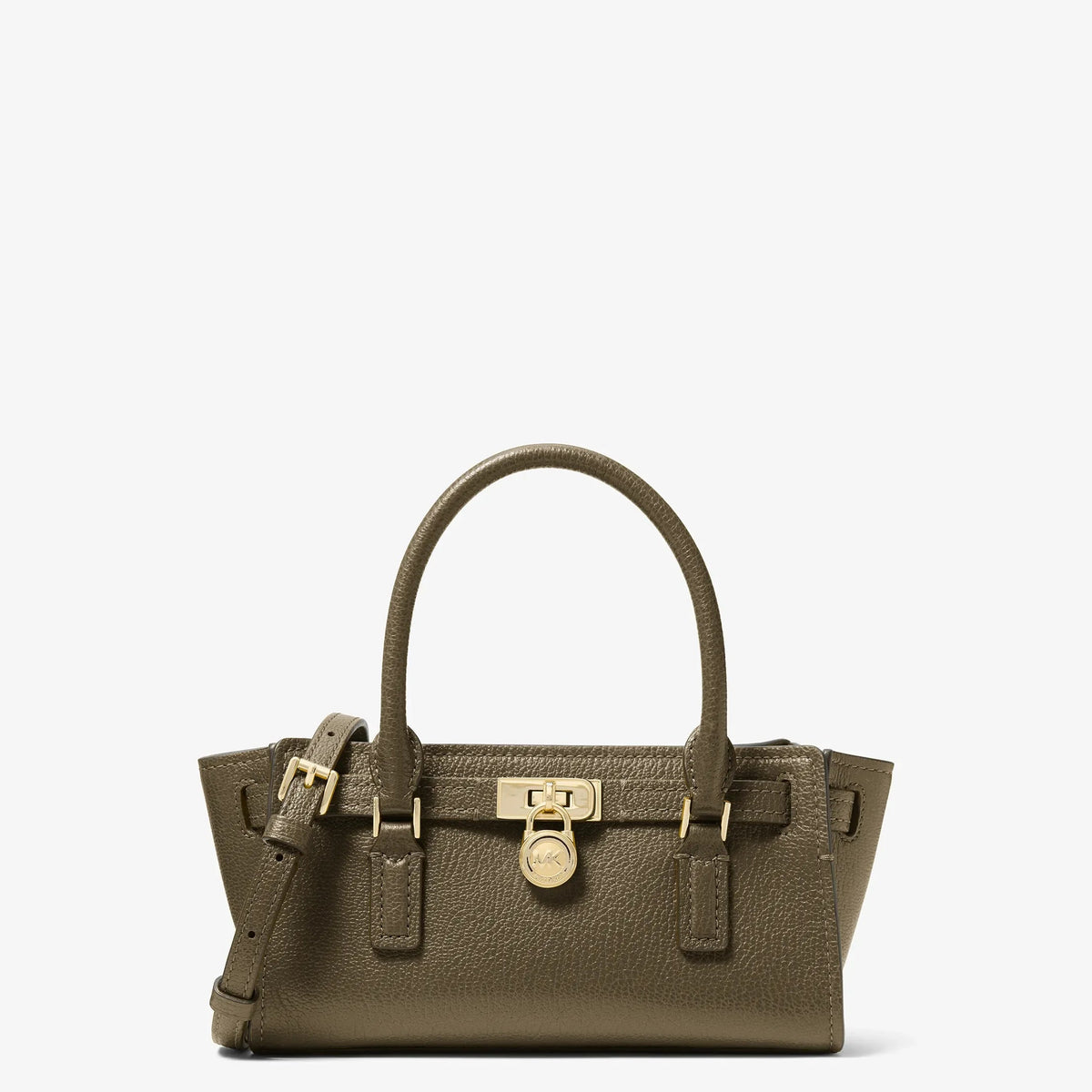Michael Kors Hamilton Moderne Extra-Small Leather Crossbody Bag- LODEN