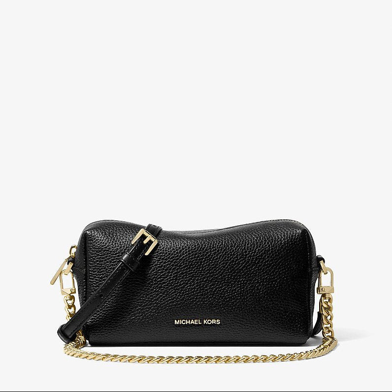 Michael Kors Bryant Small Pebbled Leather Crossbody Bag-BLACK