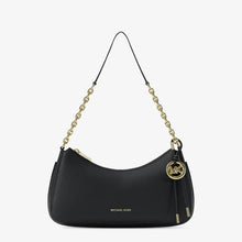 Michael Kors Nolita Medium Pebbled Leather Chain Pochette- BLACK