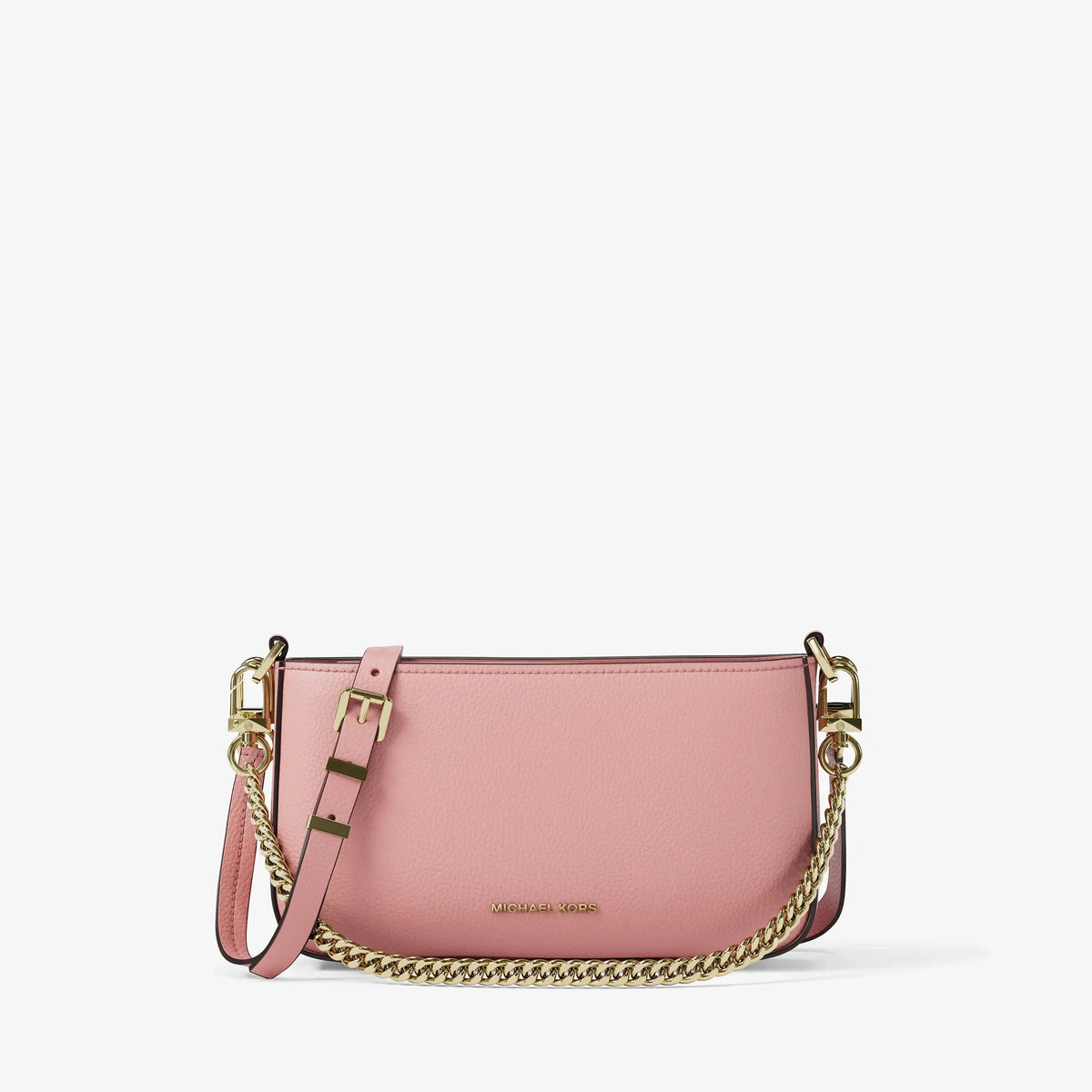 Michael Kors Bryant Small Pebbled Leather Convertible Pochette-PRIMROSE