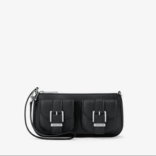Michael Kors Zoe Small Pebbled Leather Pochette-BLACK