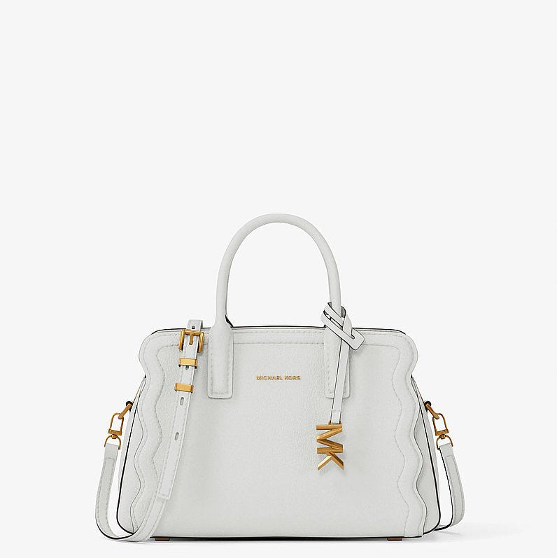 Michael Kors Laila Extra-Small Pebbled Leather Convertible Crossbody Bag-EGGSHELL