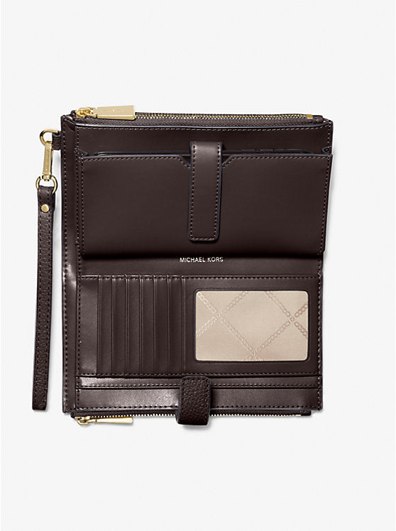 Michael Kors Adele Leather Smartphone Wallet-CHOCOLATE