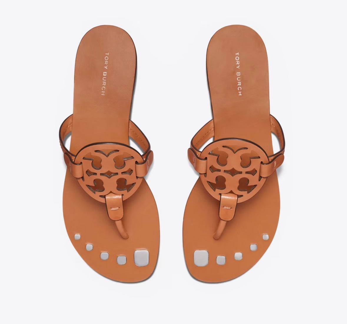 TORY BURCH MILLER NAIL POLISH SANDAL  - maple syrup