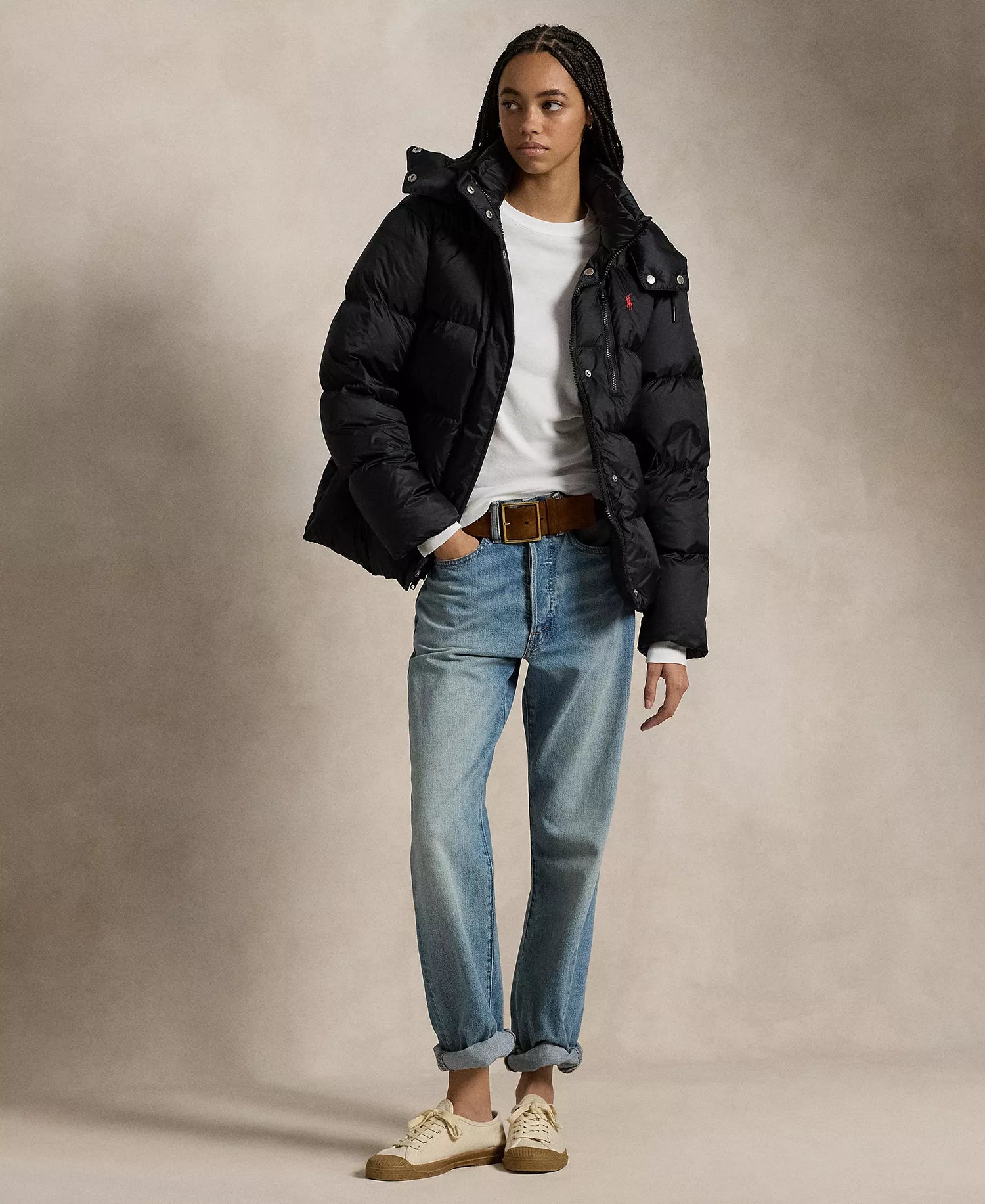 Ralph Lauren Women's Water-Resistant Long Sleeve Quilt Jacket-Polo Black