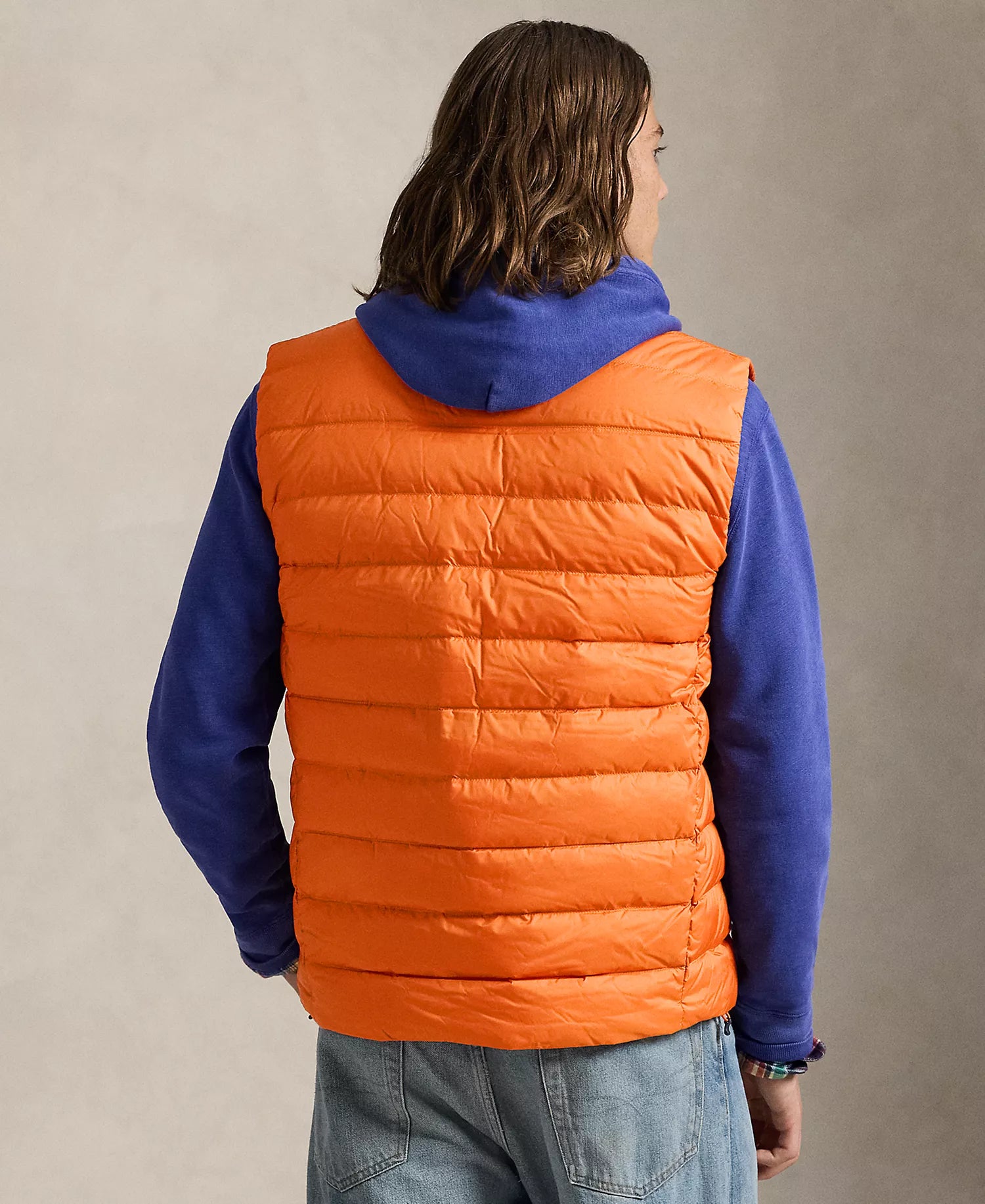 Ralph Lauren Men's The Colden Packable Matte Vest-Coastal Orange