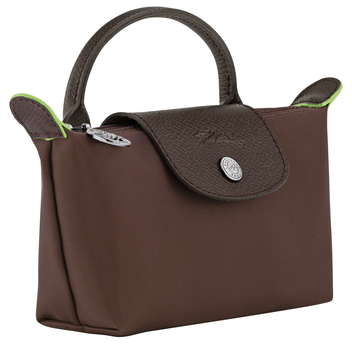 Longchamp Le Pliage Green Pouch With Handle Mocha - Hemen Teslimde