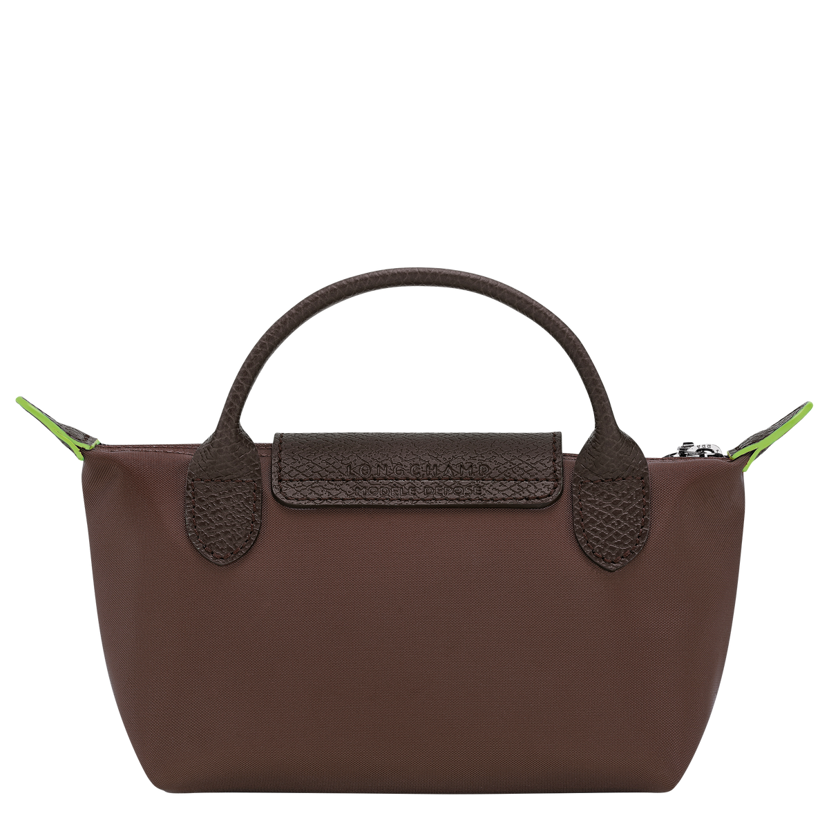 Longchamp Le Pliage Green Pouch With Handle Mocha - Hemen Teslimde