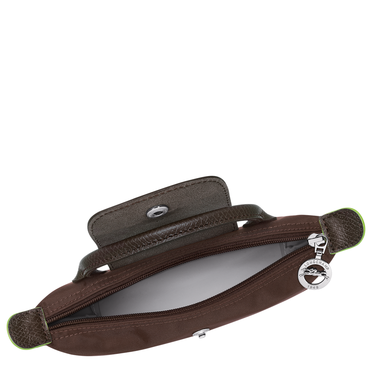 Longchamp Le Pliage Green Pouch With Handle Mocha - Hemen Teslimde