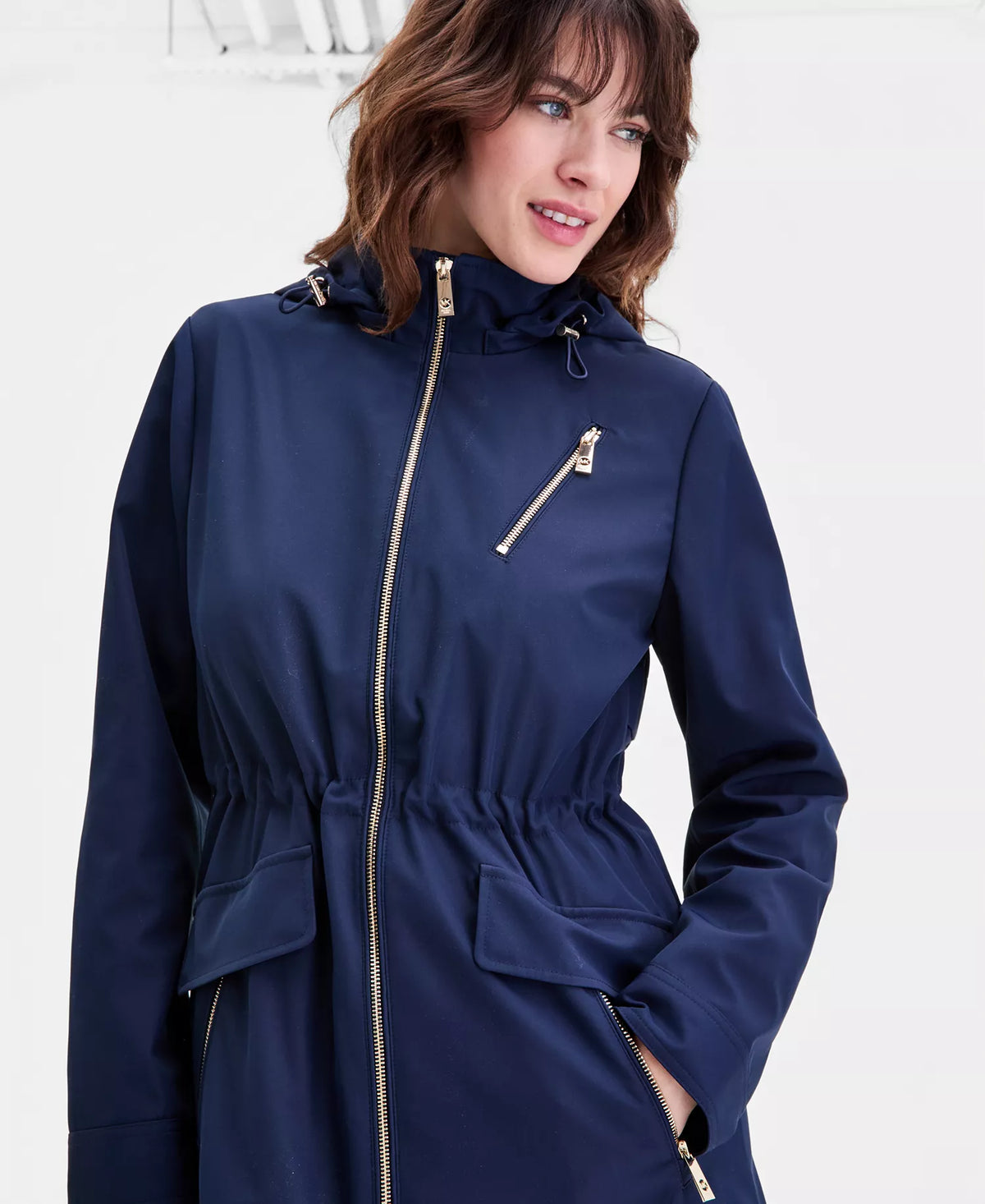 Michael Kors Women's Zip-Front Hooded Anorak-Details