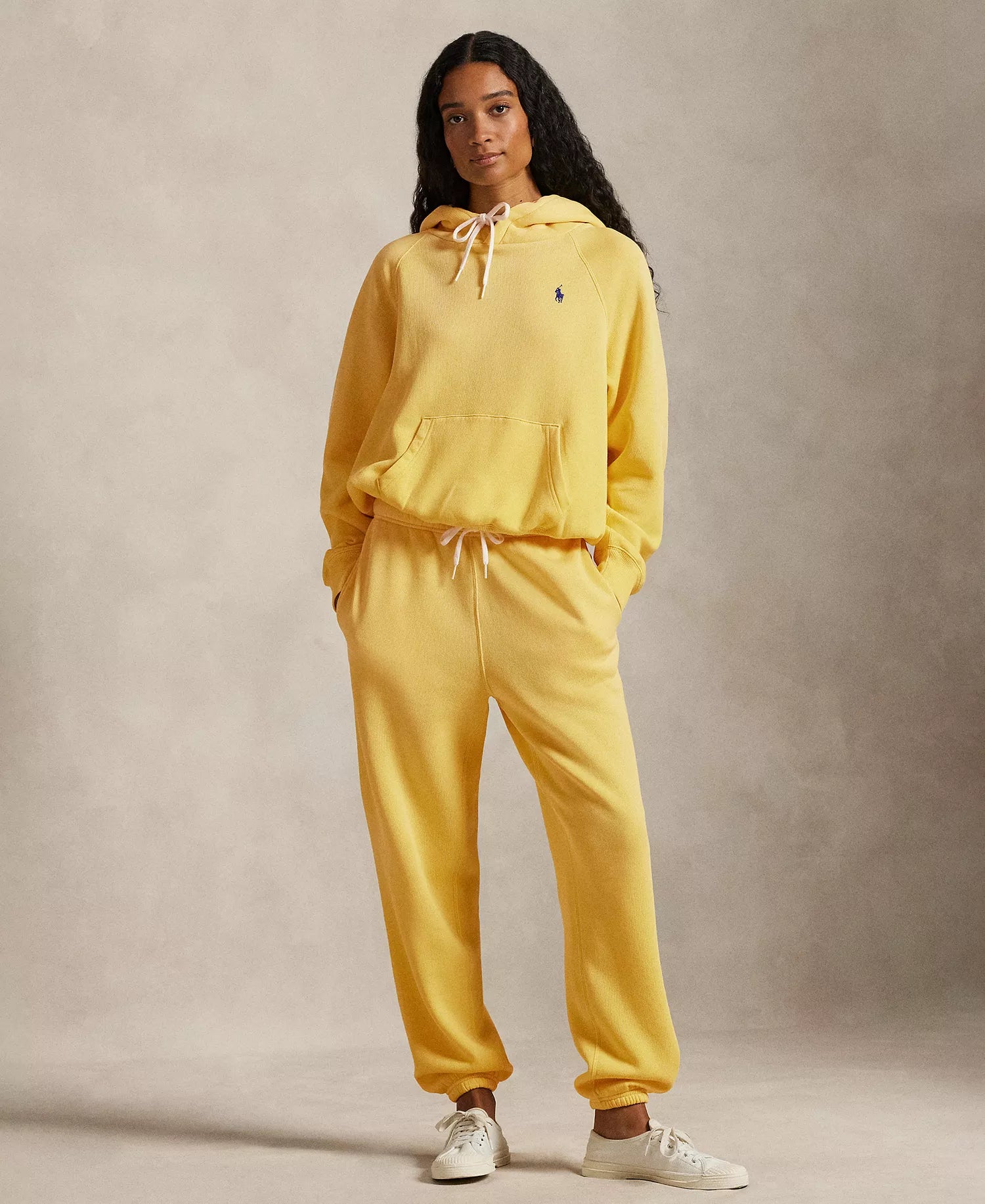 Ralph Lauren Women's Fleece Drawstring Sweatpants-Collegiate Yellow