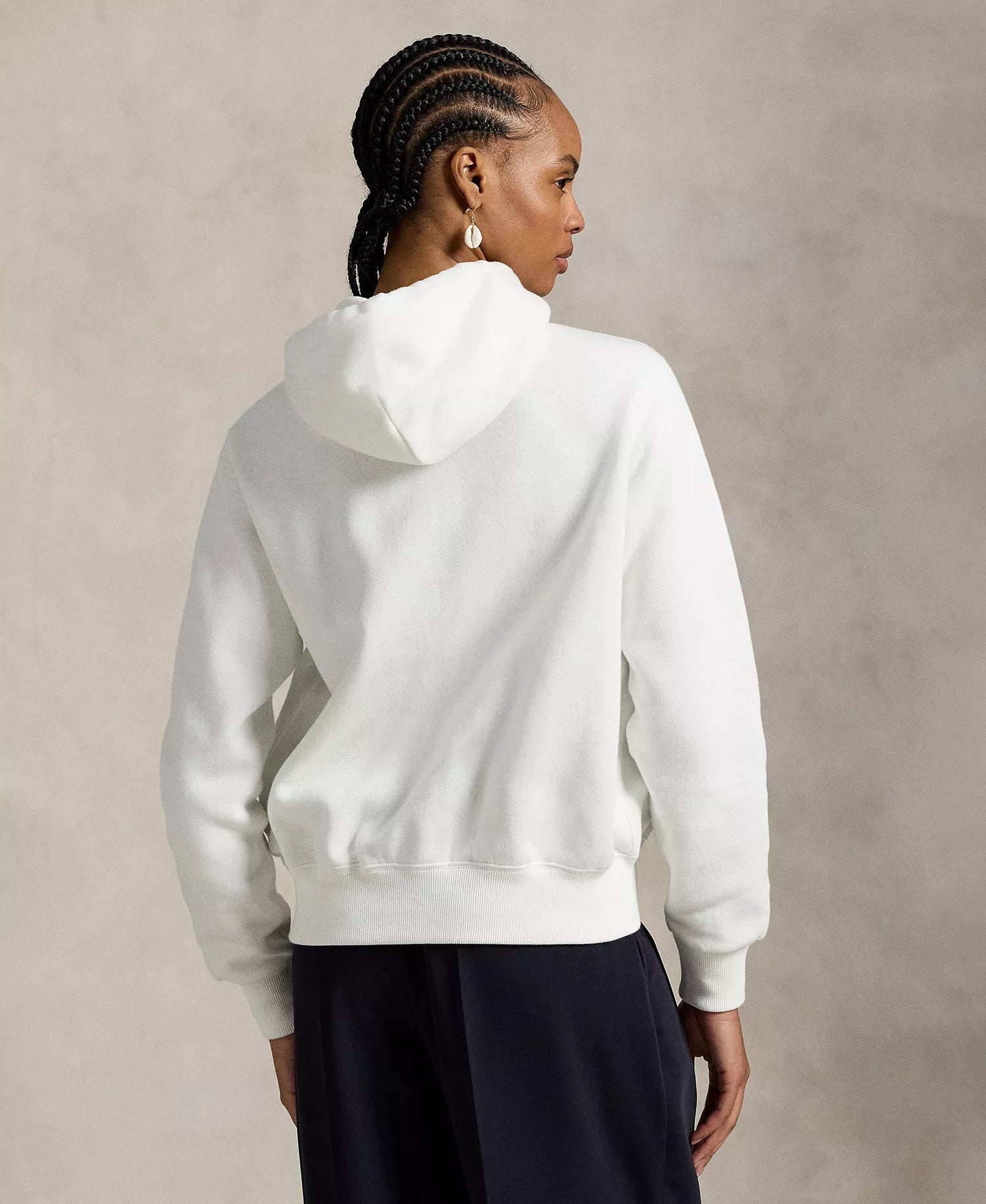 Ralph Lauren Women's Fleece Full-Zip Hoodie - White – Kanadadan Kapına