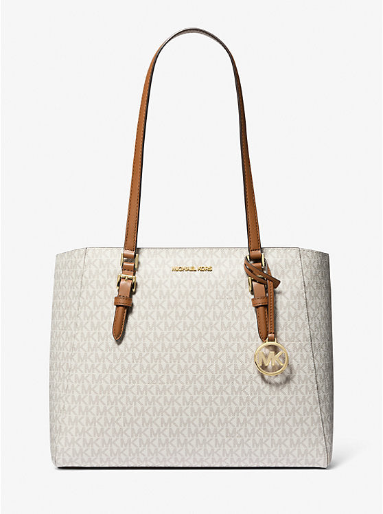 Michael Kors Charlotte Large 3-in-1 Signature Logo Tote Bag-VANILLA