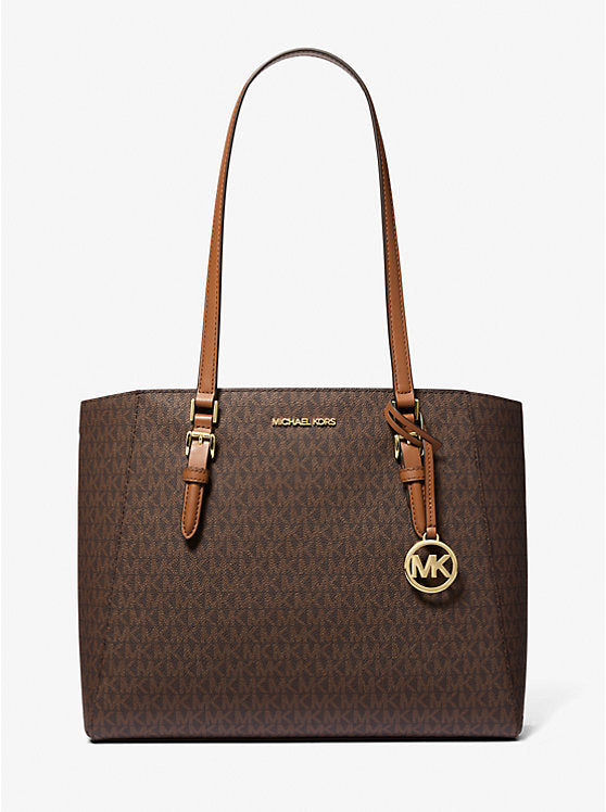 Michael Kors Charlotte Large 3-in-1 Signature Logo Tote Bag- BROWN
