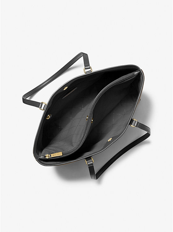 Michael Kors Sheila Large Two-Tone Signature Logo Tote Bag-BLACK COMBO