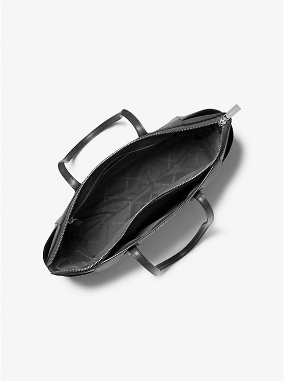 Michael Kors Marilyn Medium Saffiano Leather Tote Bag- BLACK