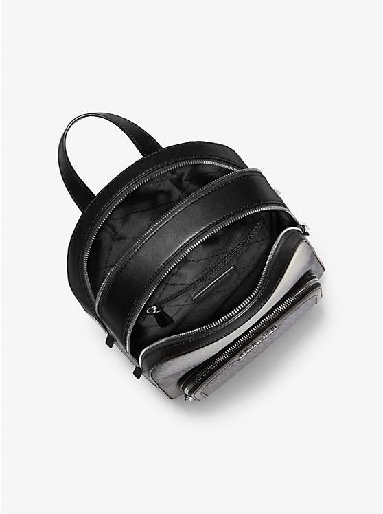 Michael Kors Jaycee Medium Ombré Signature Logo Backpack-BLACK COMBO