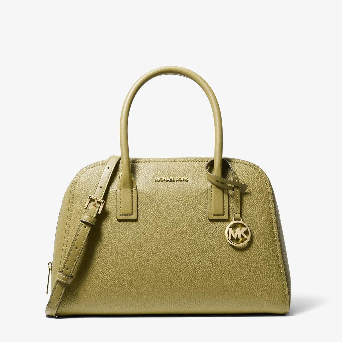 Michael Kors Ashton Medium Satchel- OREGANO