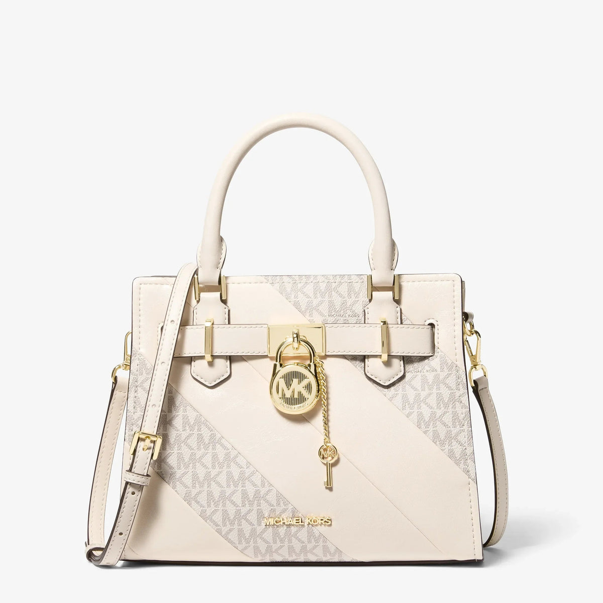 Michael Kors Landon Small Signature Logo Satchel-LT CRM MULTI
