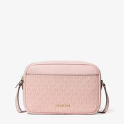Michael Kors Jet Set Travel Large Signature Logo Camera Crossbody Bag-POWDER BLUSH