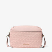 Michael Kors Jet Set Travel Large Signature Logo Camera Crossbody Bag-POWDER BLUSH